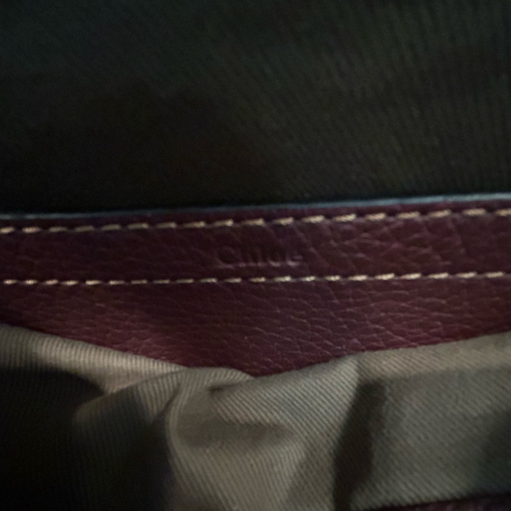 Chloe Medium Marcie Crossbody Bag in Burgundy - Picture 9 of 15